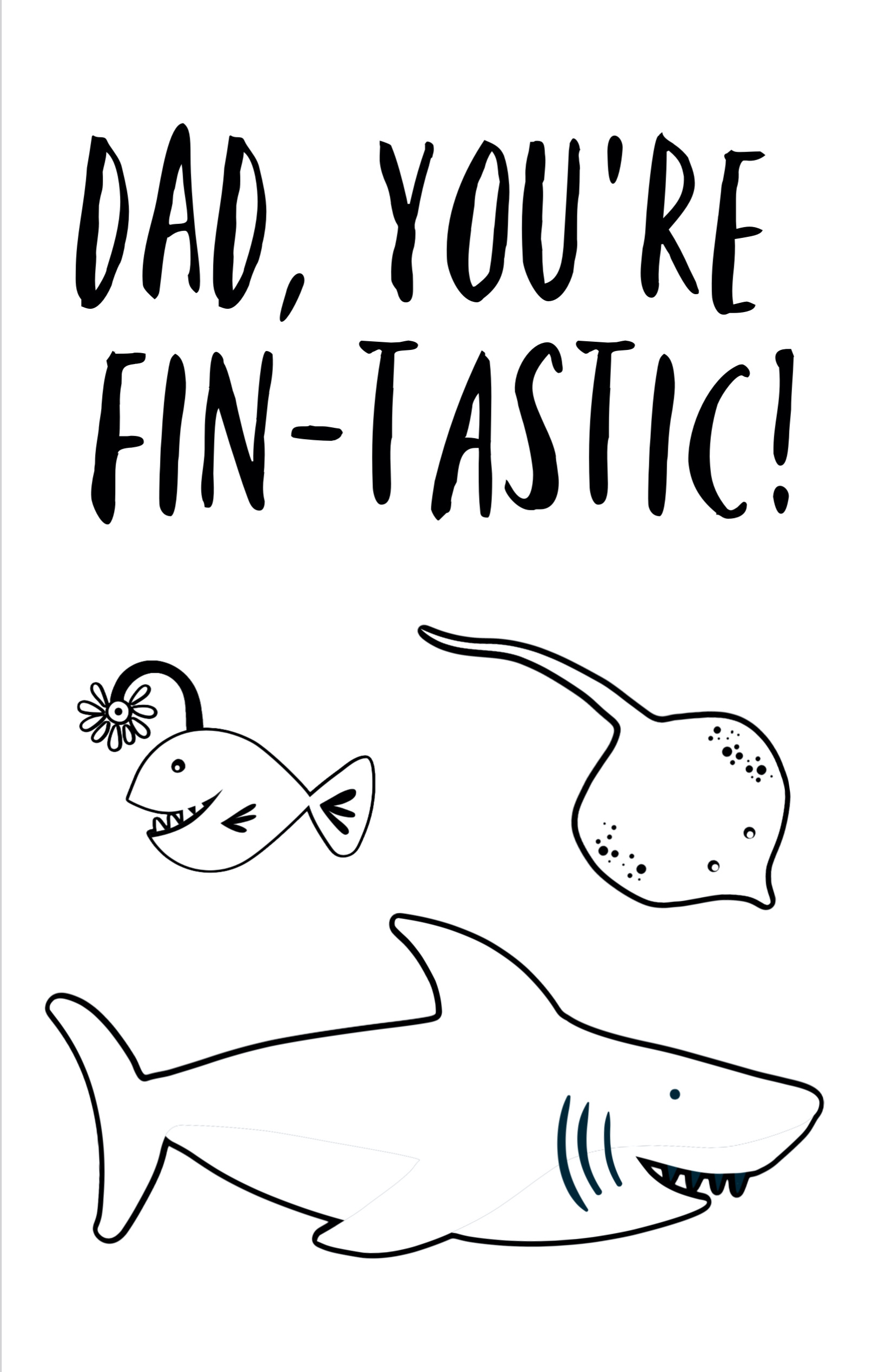 4 Free Printable Father S Day Cards To Color 4 Free Printable Father S Day Cards To Color