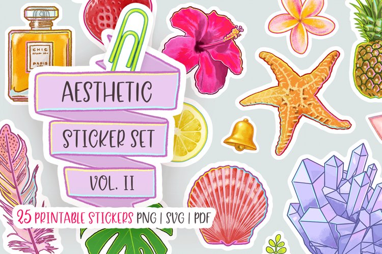 Aesthetic Stickers Bundle Volume One Printable Stickers Aesthetic Stickers Bundle Volume One Printable Stickers