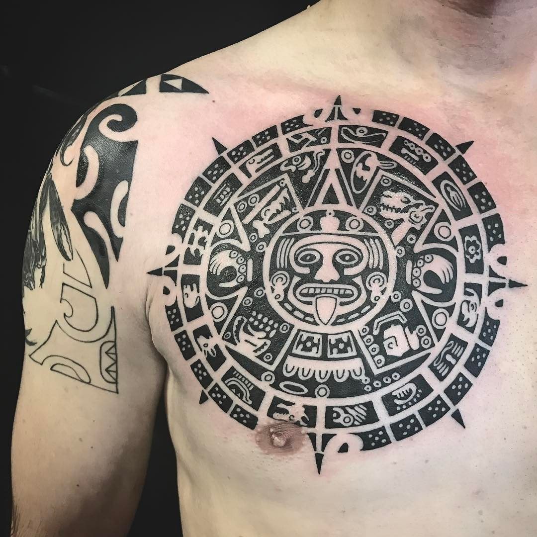 Aztec Chest Tattoos Designs Aztec Chest Tattoos Designs