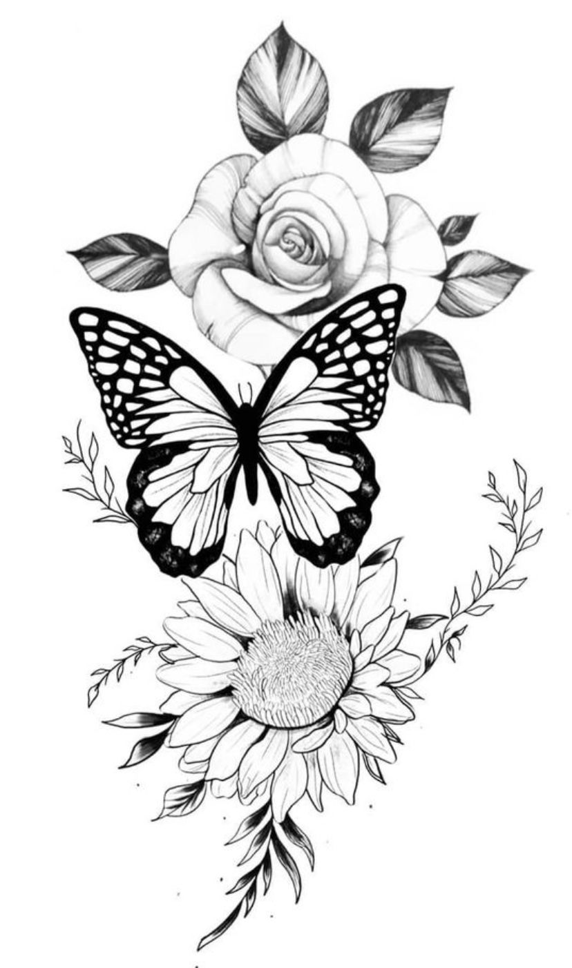Butterfly Flower Tattoo Stencil Butterfly Mania Butterfly Flower Tattoo Stencil Butterfly Mania