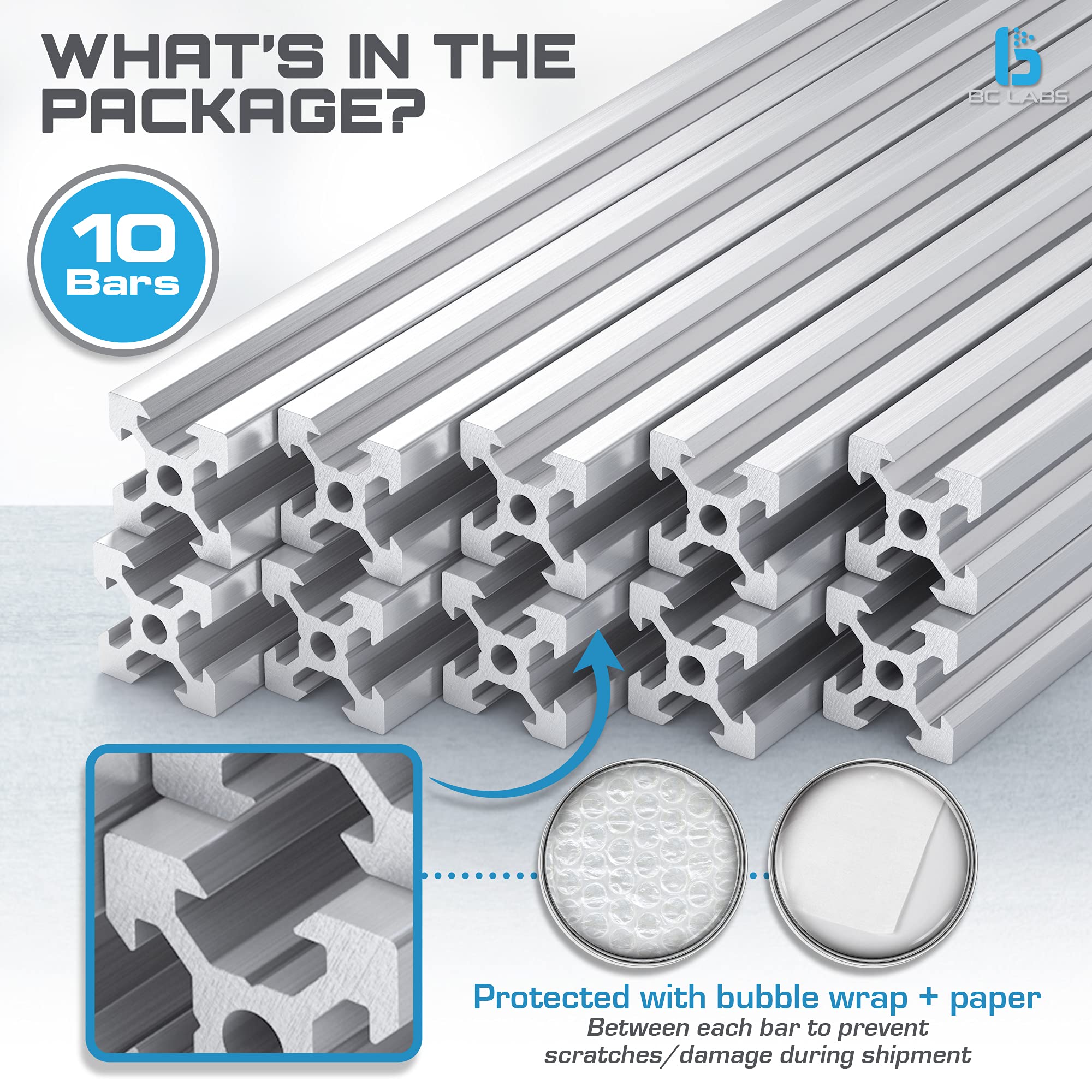 Buy Bc Labs 10Pc V Slot 2020 Aluminum Extrusions 1000Mm 39 37In Each Buy Bc Labs 10Pc V Slot 2020 Aluminum Extrusions 1000Mm 39 37In Each