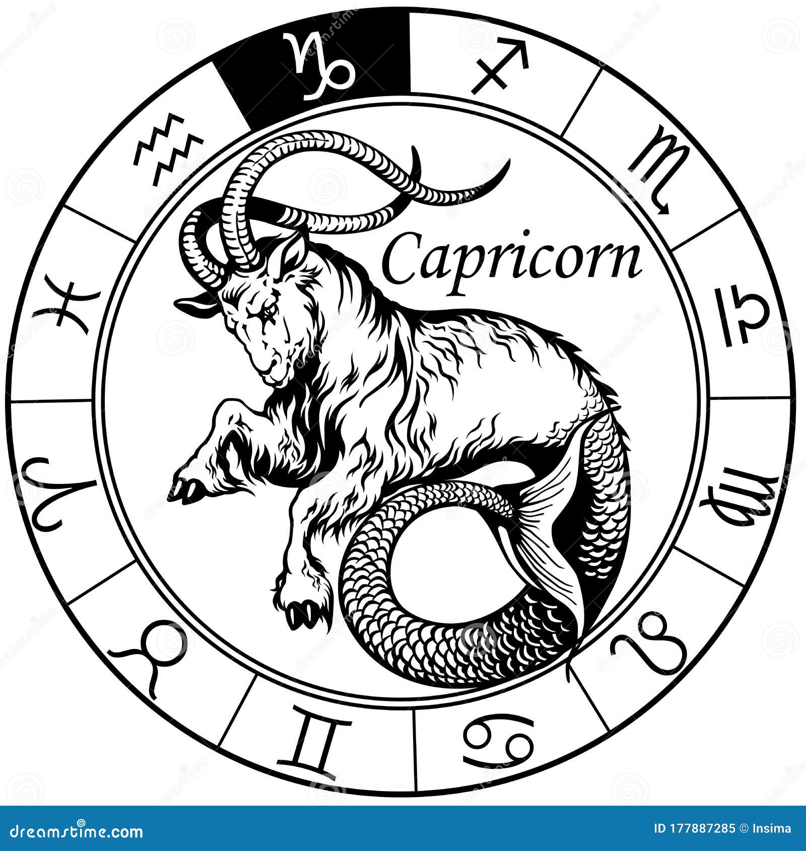 Capricorn Zodiac Tattoo