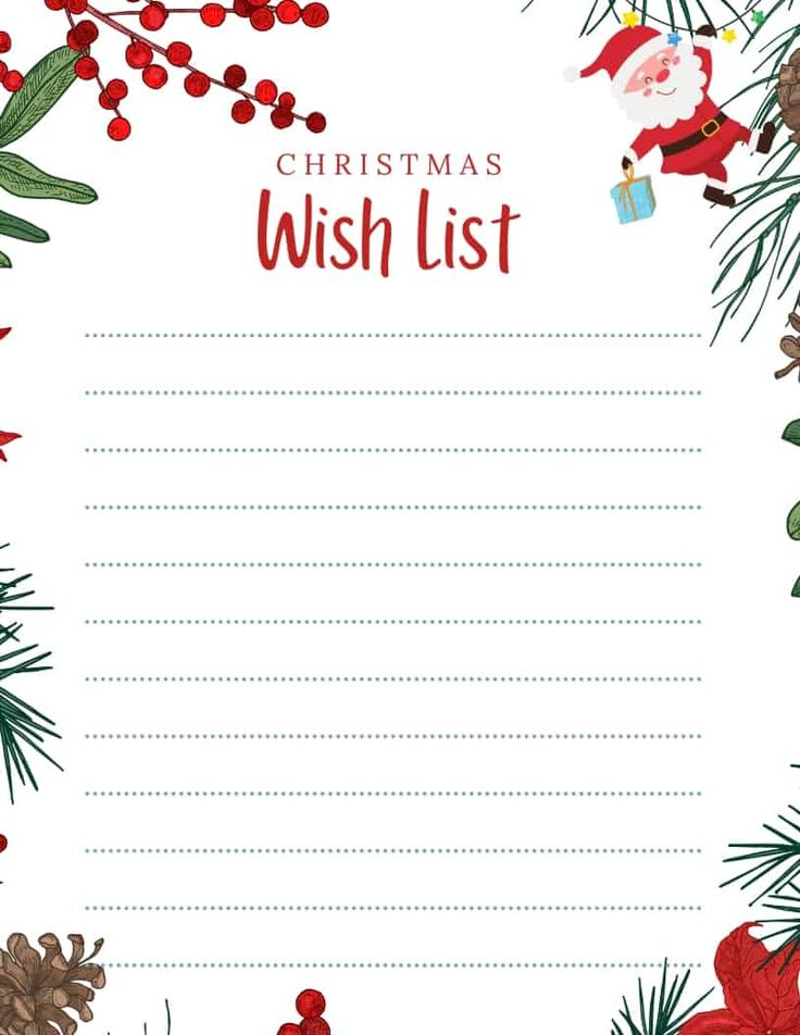 Christmas List Printables