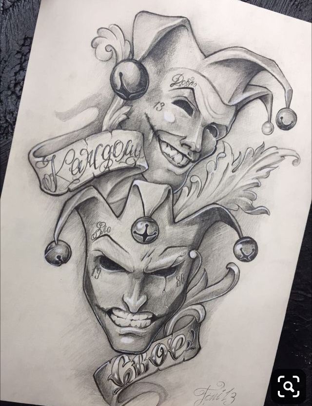 Clown Design Tattoo