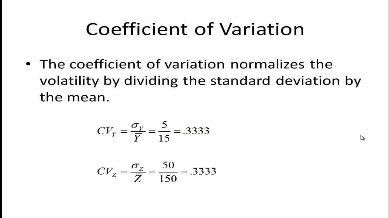 Coefficient Of Variation In Excel 2021 Youtube Coefficient Of Variation In Excel 2021 Youtube