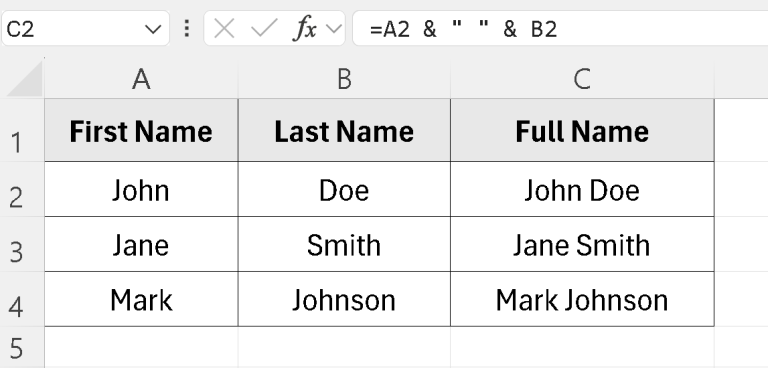 Combine Two Excel Columns Combine Two Excel Columns
