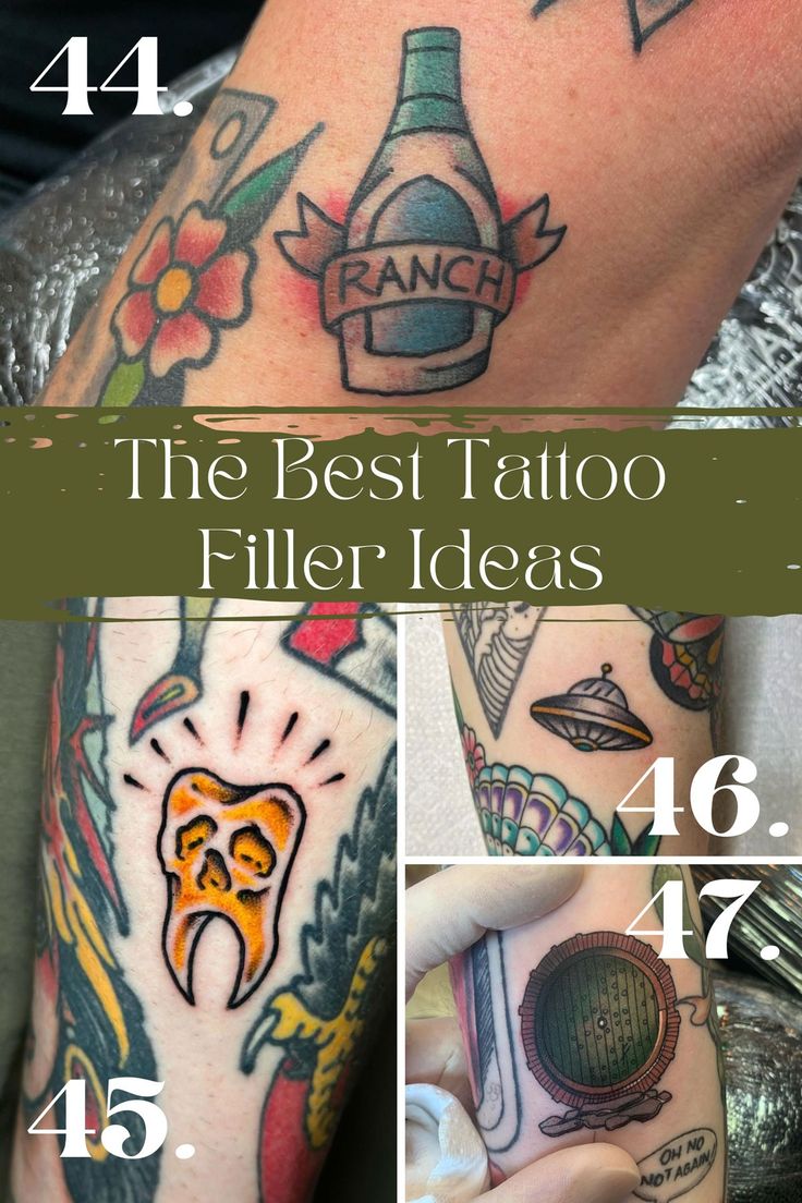 Coolest Tattoo Filler Ideas That Will Perfect Your Sleeve Tattoo Glee Coolest Tattoo Filler Ideas That Will Perfect Your Sleeve Tattoo Glee