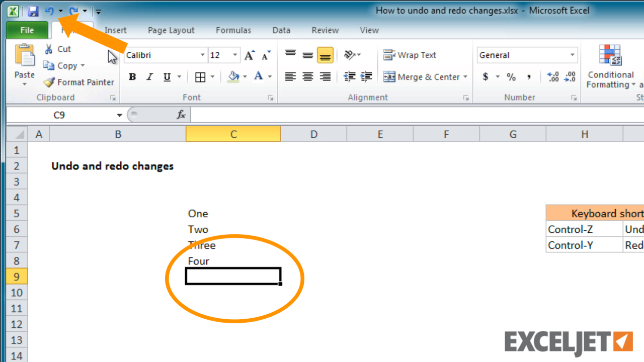 Excel Tutorial How To Undo And Redo Changes In Excel Excel Tutorial How To Undo And Redo Changes In Excel