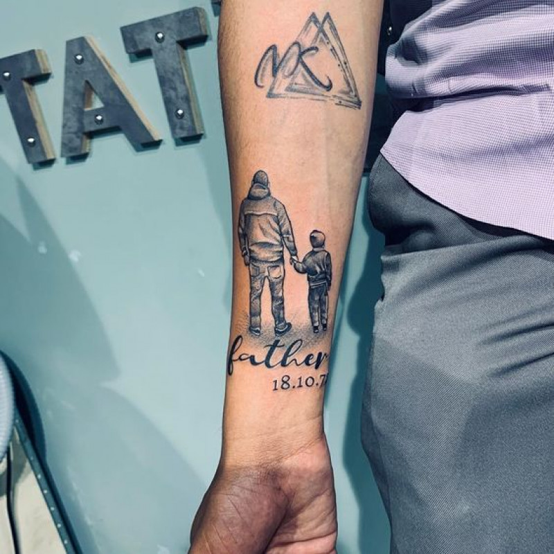 Father And Son Tattoo Design