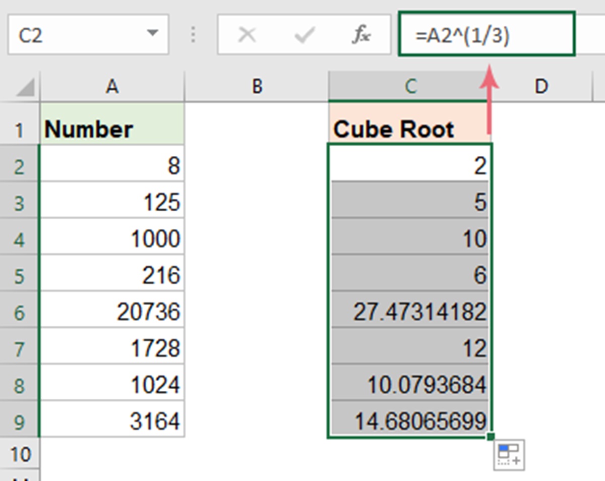 Finding Squares Roots Cube Roots And Nth Roots In Excel Finding Squares Roots Cube Roots And Nth Roots In Excel