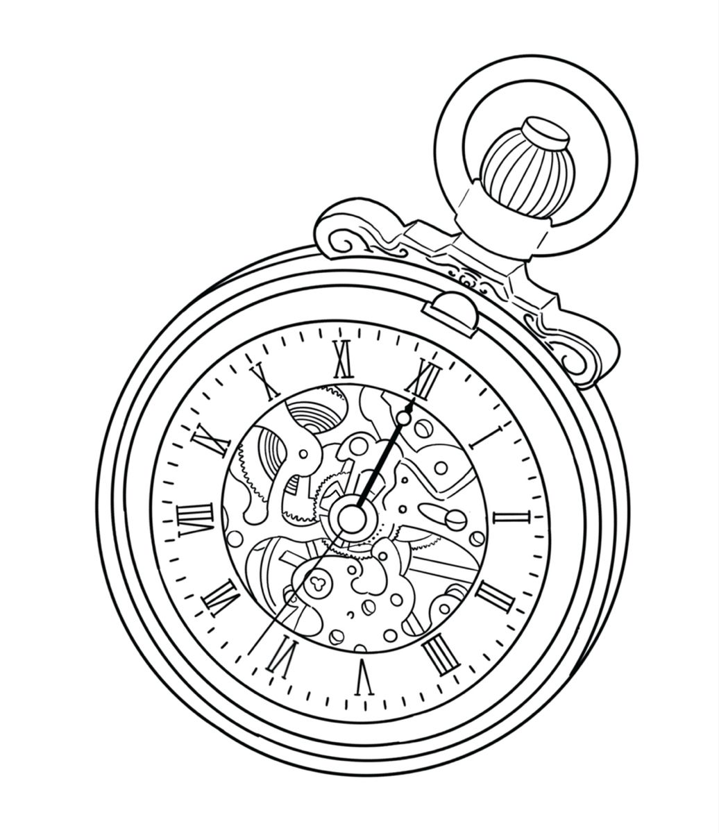 Fob Watch Tattoo Stencil Artofit Fob Watch Tattoo Stencil Artofit