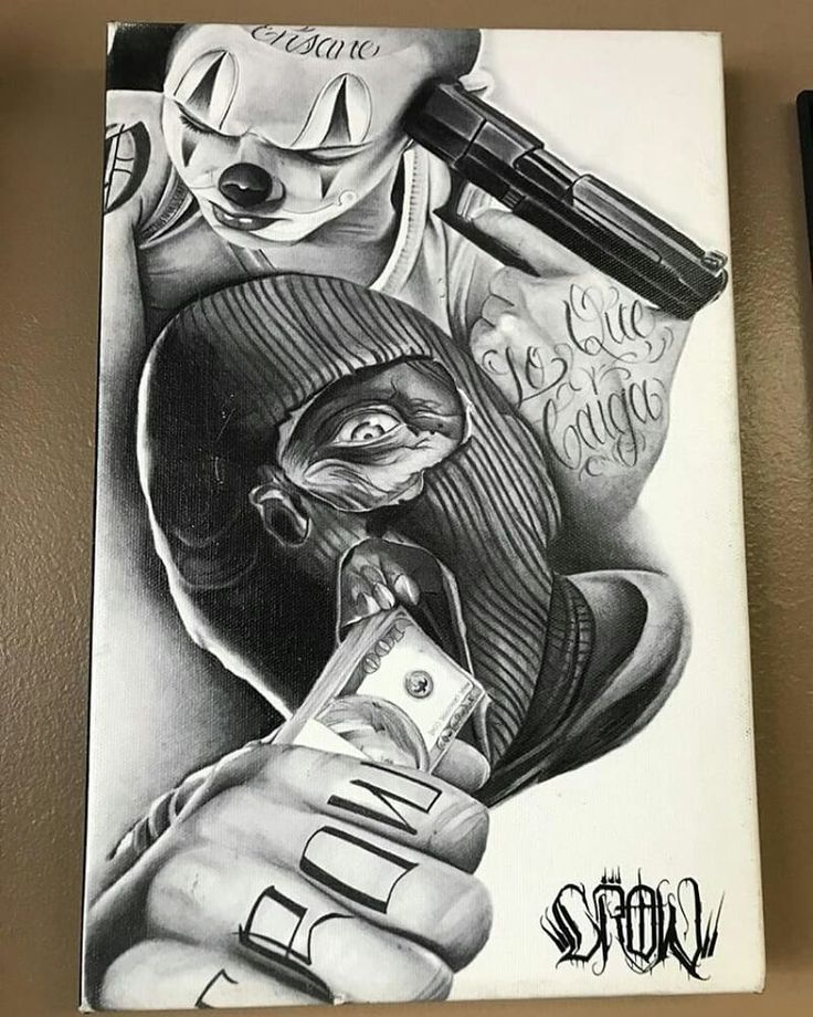 Gangster Tattoo Flash Gangster Tattoo Flash