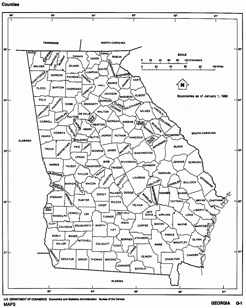 Georgia State Map Printable