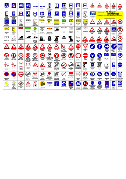 German Traffic Signs Cheat Sheet Download Printable Pdf Templateroller German Traffic Signs Cheat Sheet Download Printable Pdf Templateroller