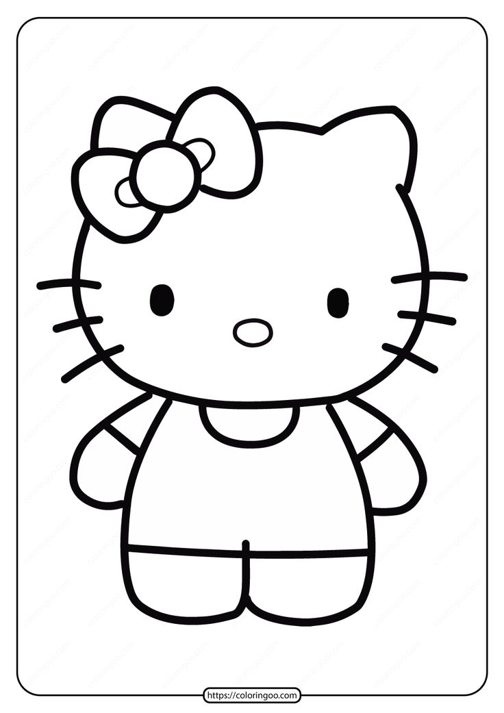 Hello Kitty Printable Coloring Sheets
