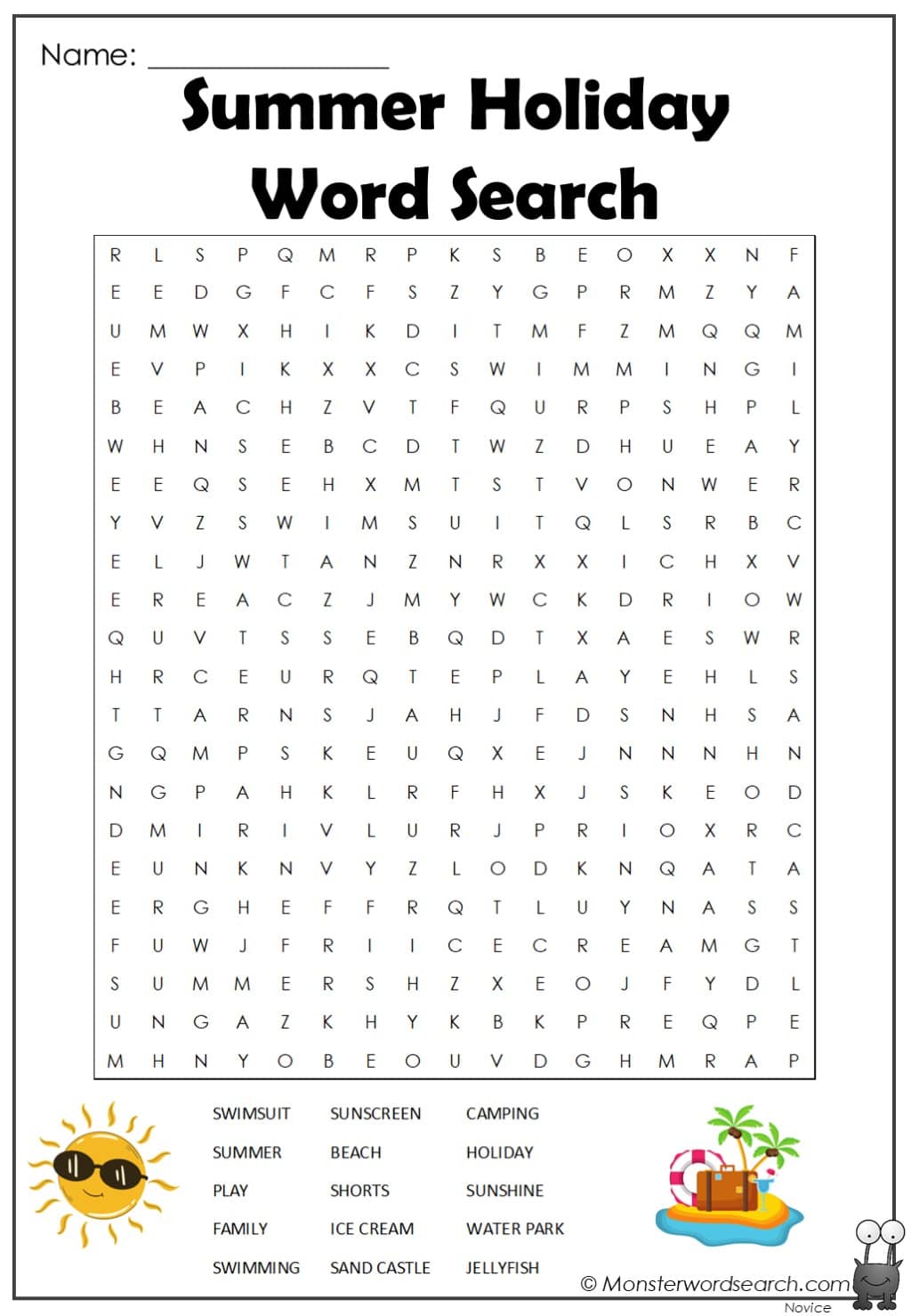 Holiday Word Search Printable