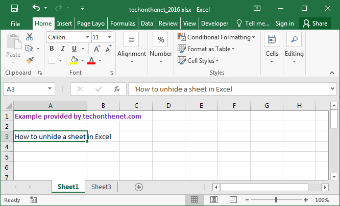 How To Unhide Sheets In Excel