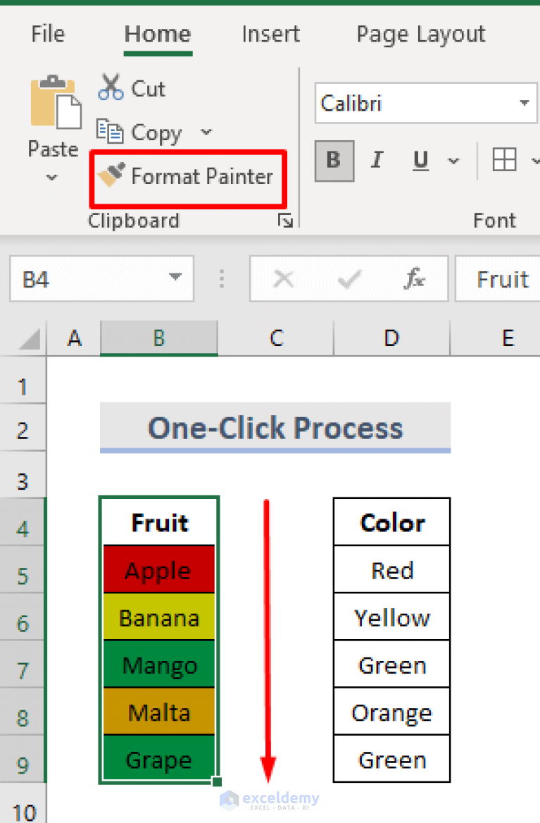 How To Use Format Painter In Excel For Multiple Cells 6 Quick Ways How To Use Format Painter In Excel For Multiple Cells 6 Quick Ways