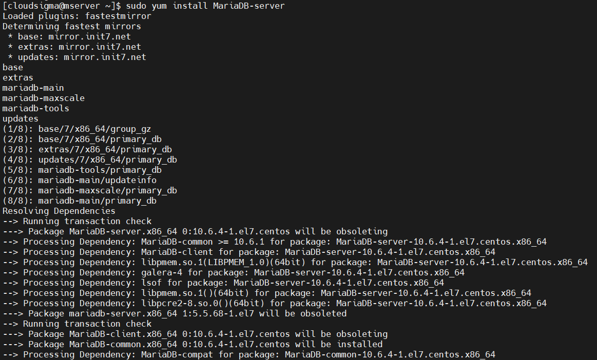 Installing Mariadb On Centos 7 Cloudsigma Installing Mariadb On Centos 7 Cloudsigma
