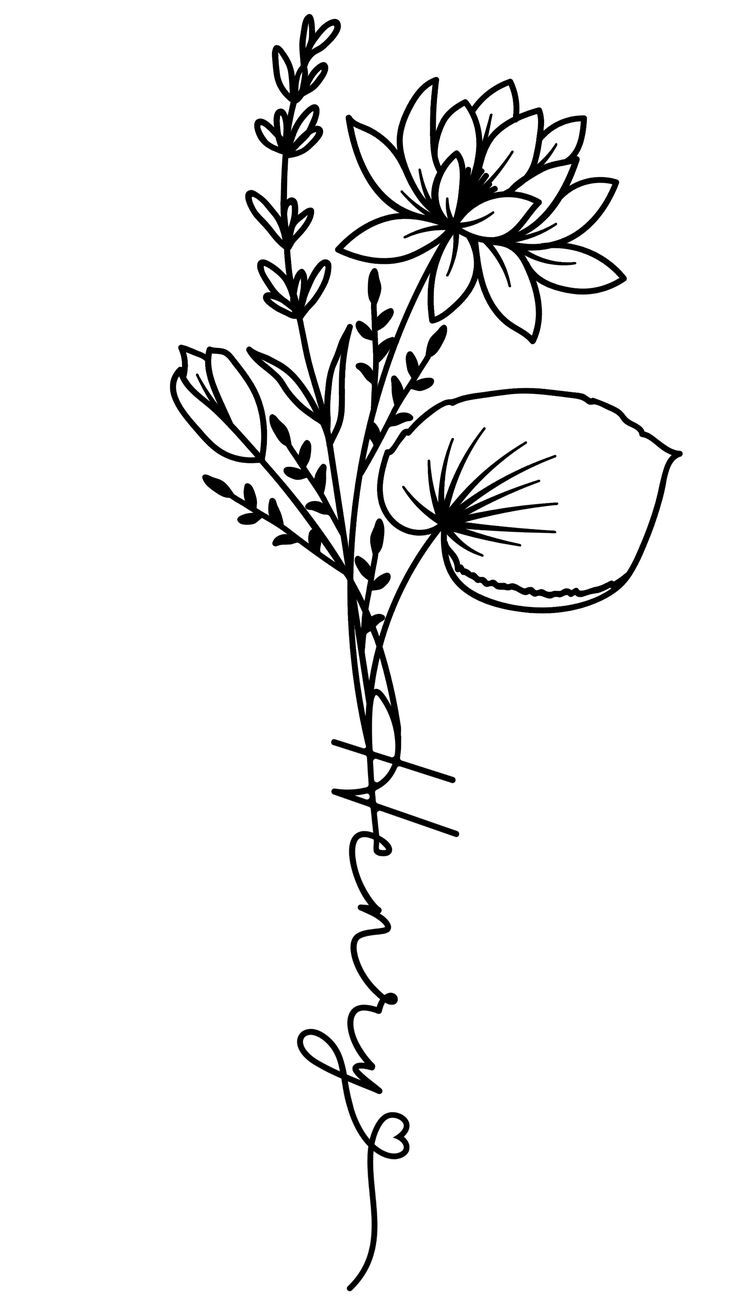 Lily Flower Tattoo Design