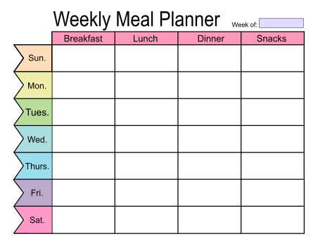 Meal Planner Weekly Printable