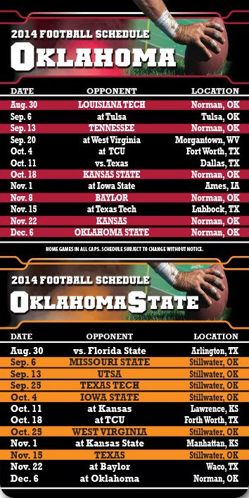 Oklahoma State Future Football Schedules Oklahoma State Future Football Schedules