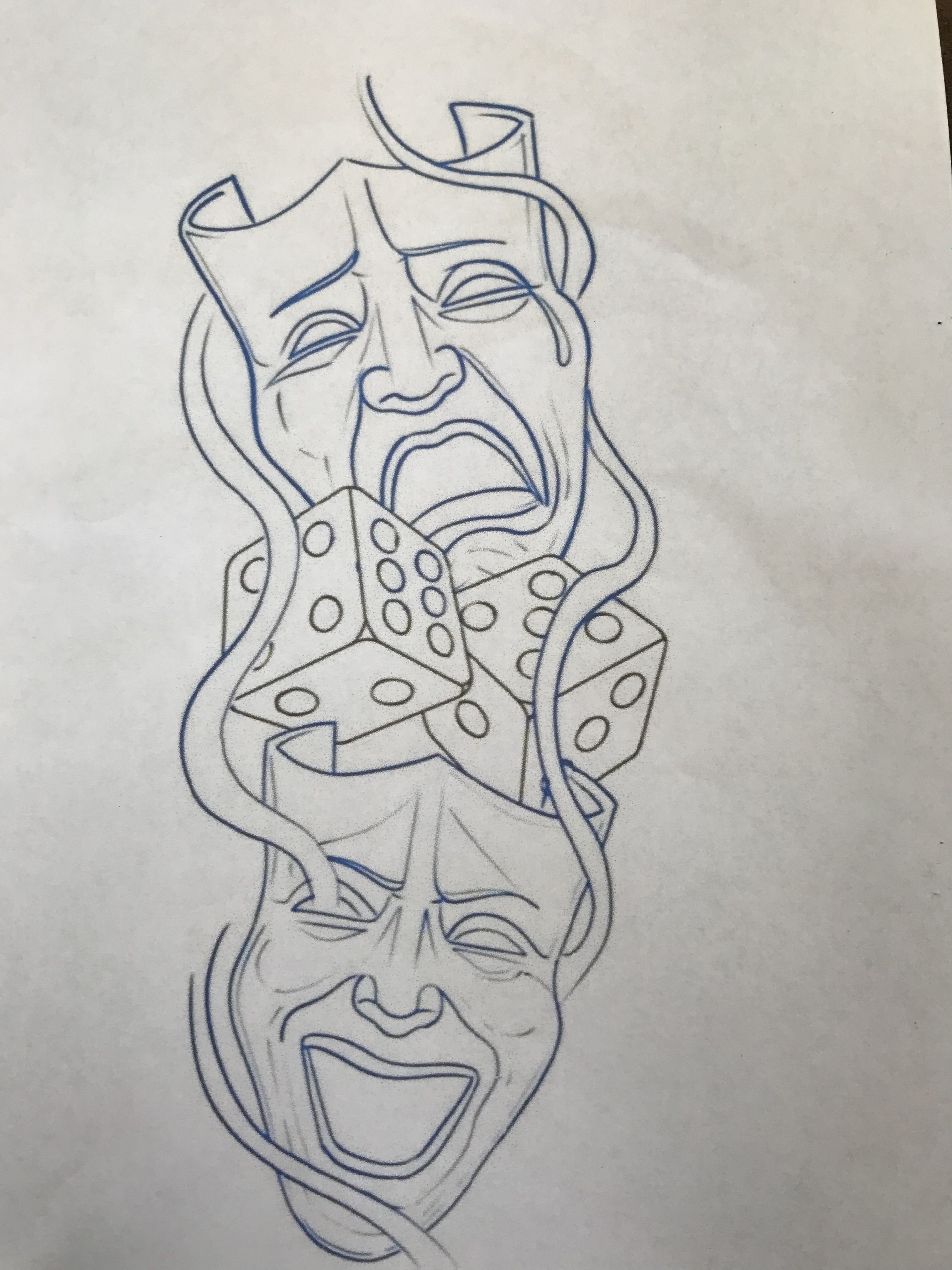 Outline Easy Tattoo Stencil