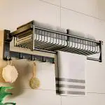 Plantex Aluminium Towel Rack Towel Rod Towel Hangar With Hooks Bathroom Plantex Aluminium Towel Rack Towel Rod Towel Hangar With Hooks Bathroom