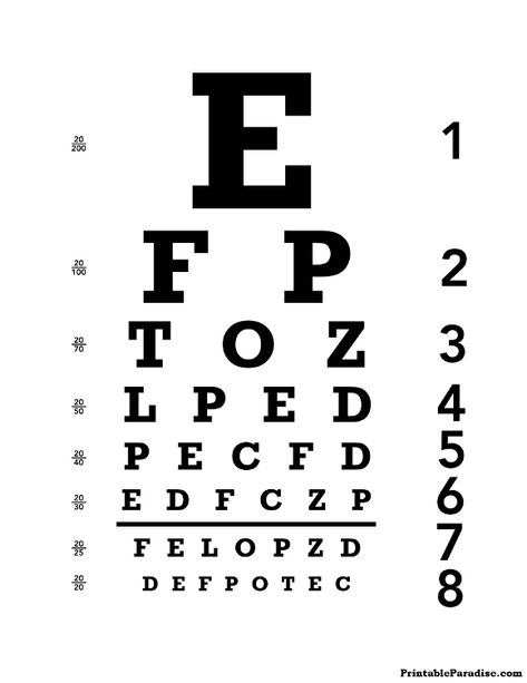 Printable Eye Chart Print Free 20 20 Eyechart Printable Eye Chart Print Free 20 20 Eyechart