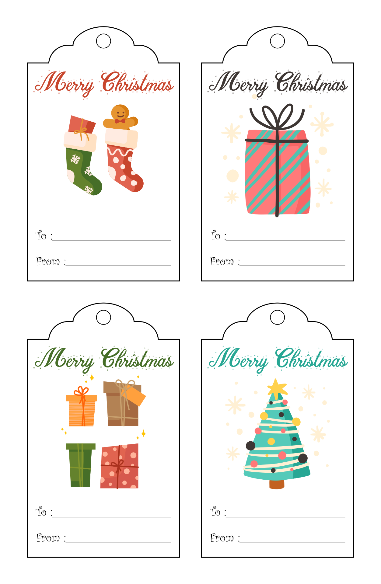 Printable Holiday Gift Tags Printable Holiday Gift Tags