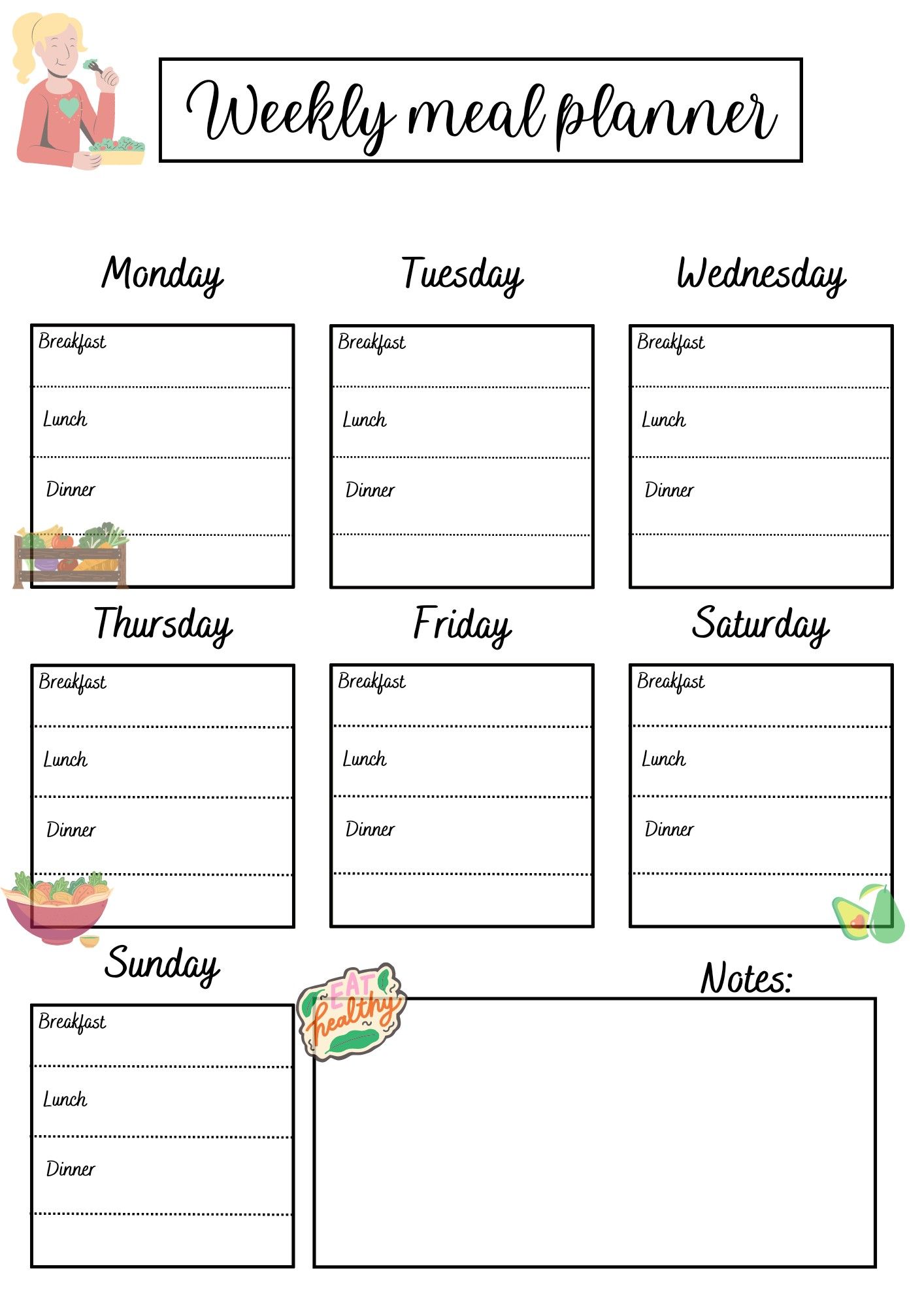 Printable Meal Planning Templates To Simplify Your Life Printable Meal Planning Templates To Simplify Your Life