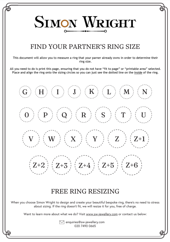 Printable Ring Sizer Chart Birthdaytyred Printable Ring Sizer Chart Birthdaytyred