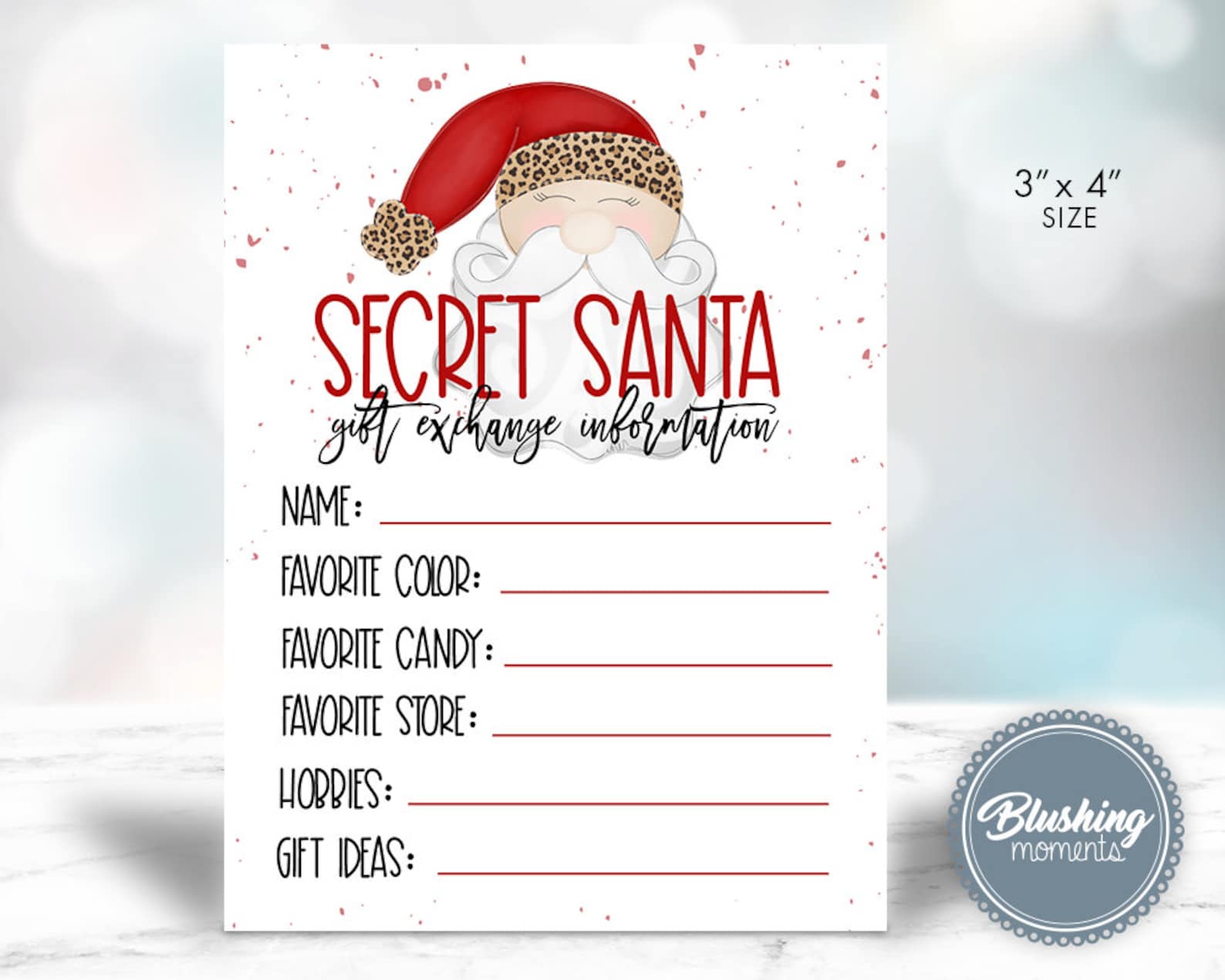 Secret Santa Kit Printable Christmas Activity Gift Wish List Etsy Secret Santa Kit Printable Christmas Activity Gift Wish List Etsy