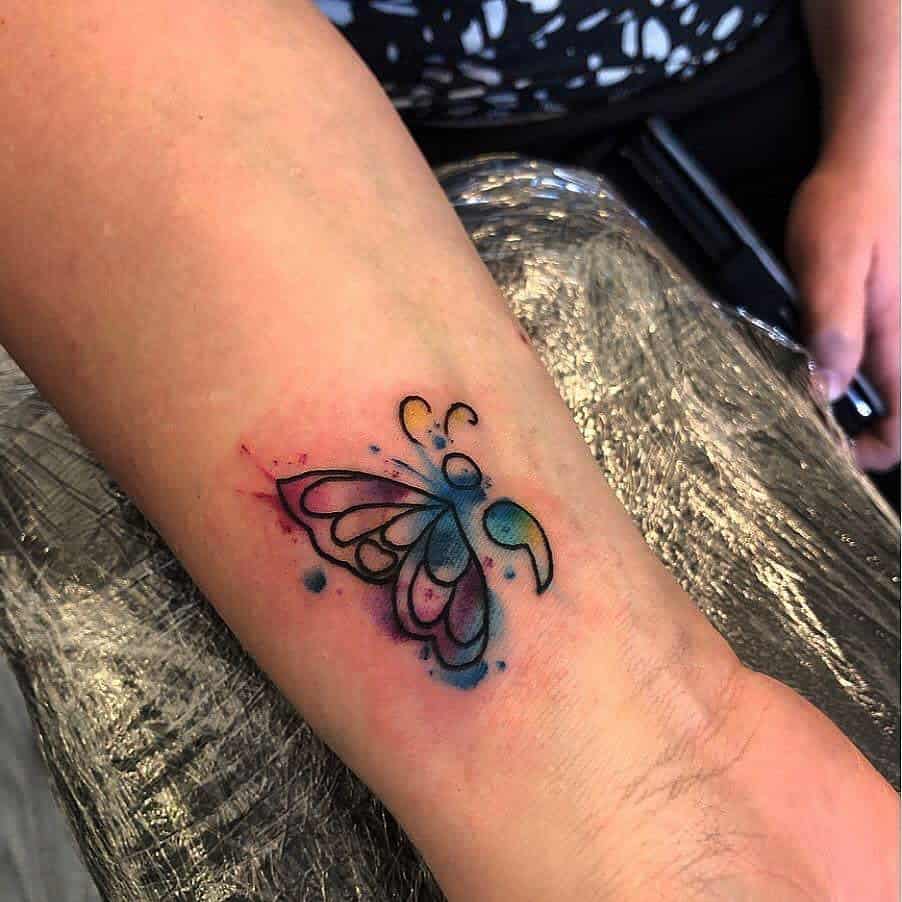 Semicolon Butterfly Tattoo Ideas With Their Meanings Semicolon Butterfly Tattoo Ideas With Their Meanings