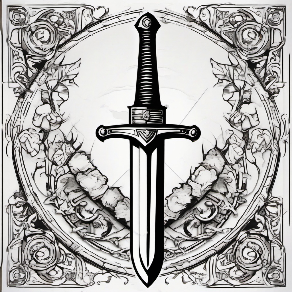 Sword And Shield Tattoo Design White Background Sword And Shield Tattoo Design White Background