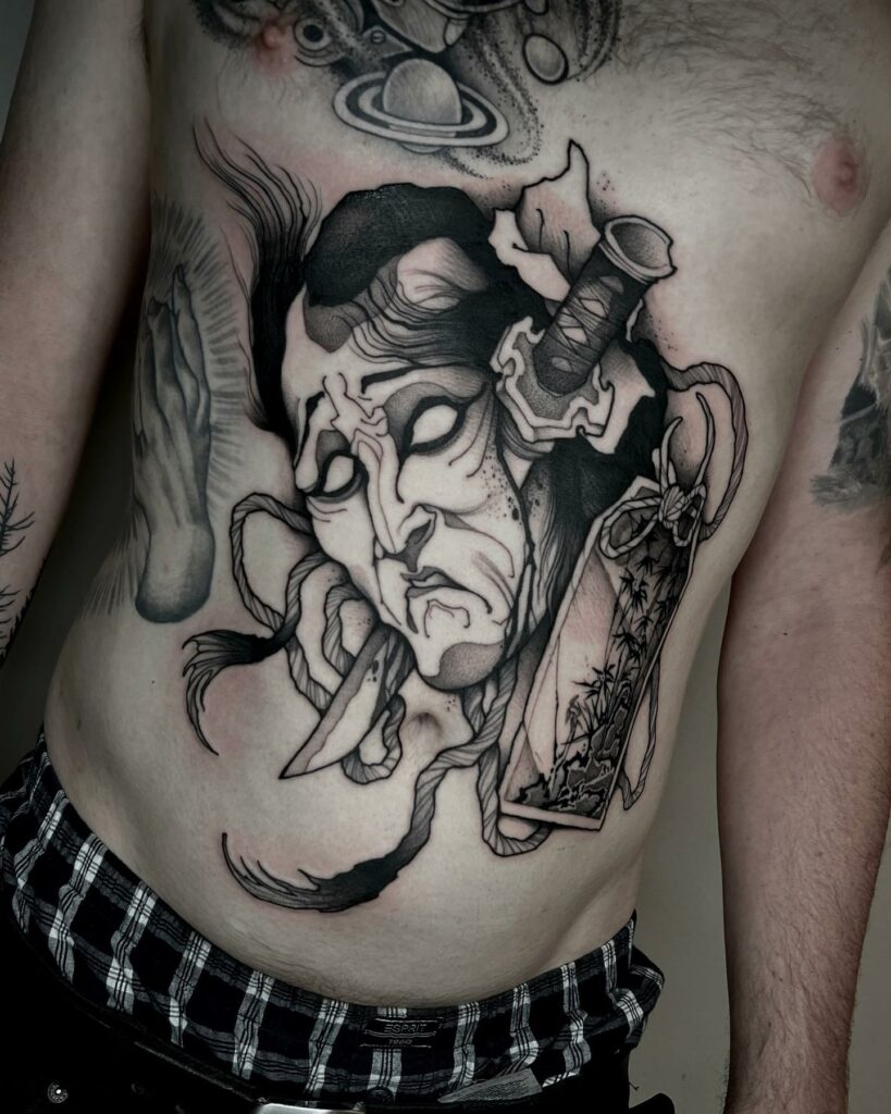 Tattoo On Stomach Male