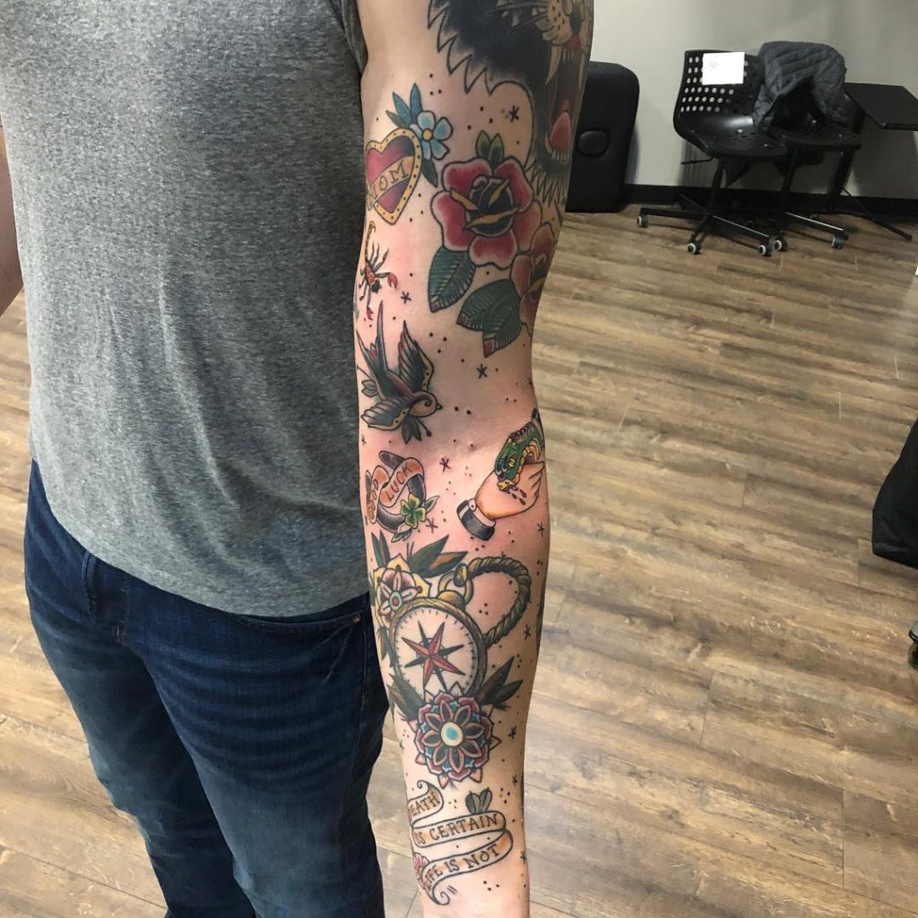 Top 60 Traditional Tattoo Sleeve Designs 2020 Update Top 60 Traditional Tattoo Sleeve Designs 2020 Update