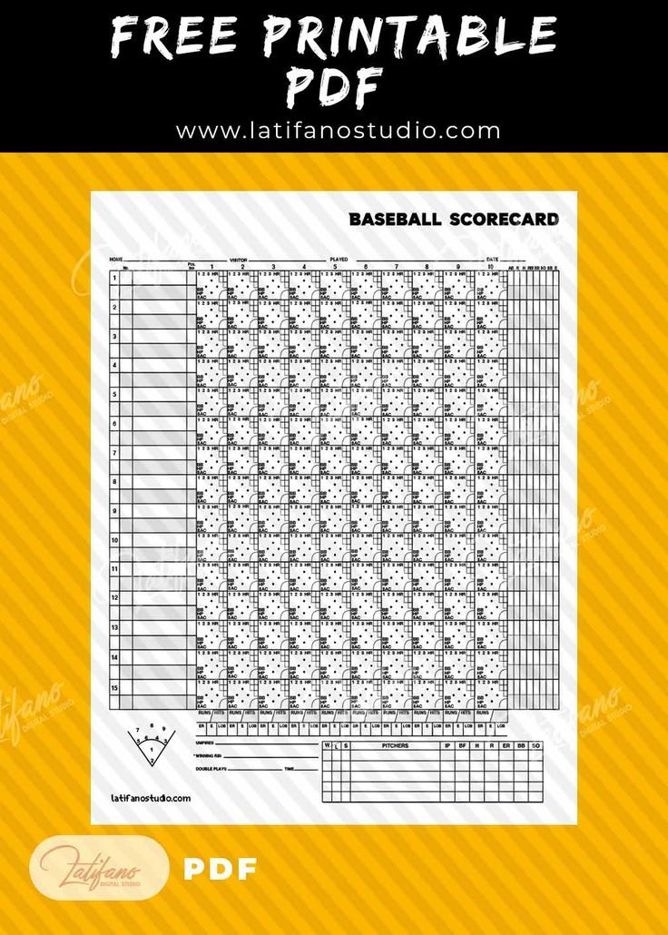 Ultimate Printable Baseball Scorecard Now