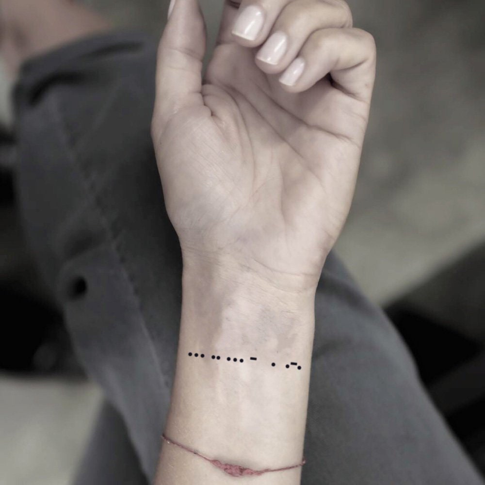 Unique Morse Code Tattoo Designs