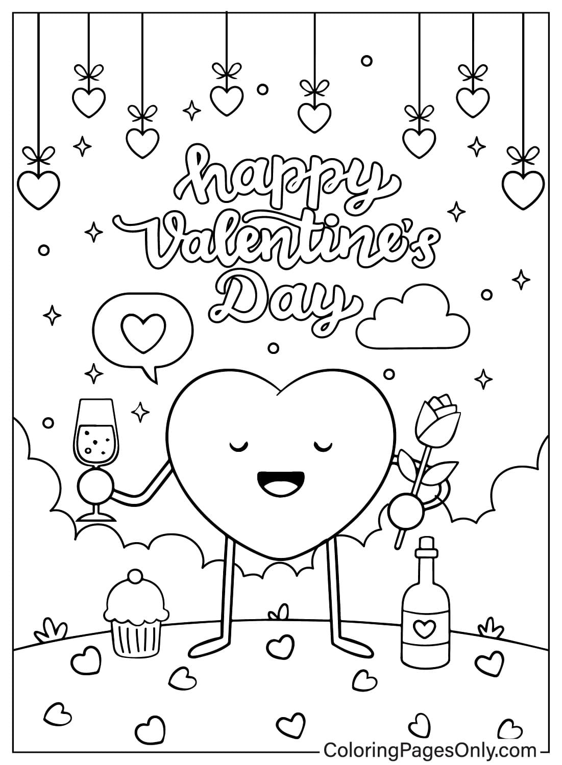 Valentines Day Coloring Page Printable